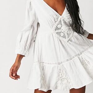 Free People White Flowy Dress